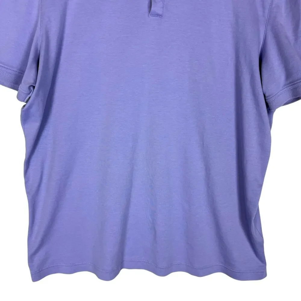 Banana Republic Luxury Touch Polo‎ Shirt Men's 2XL Purple Short Sleeve Collared